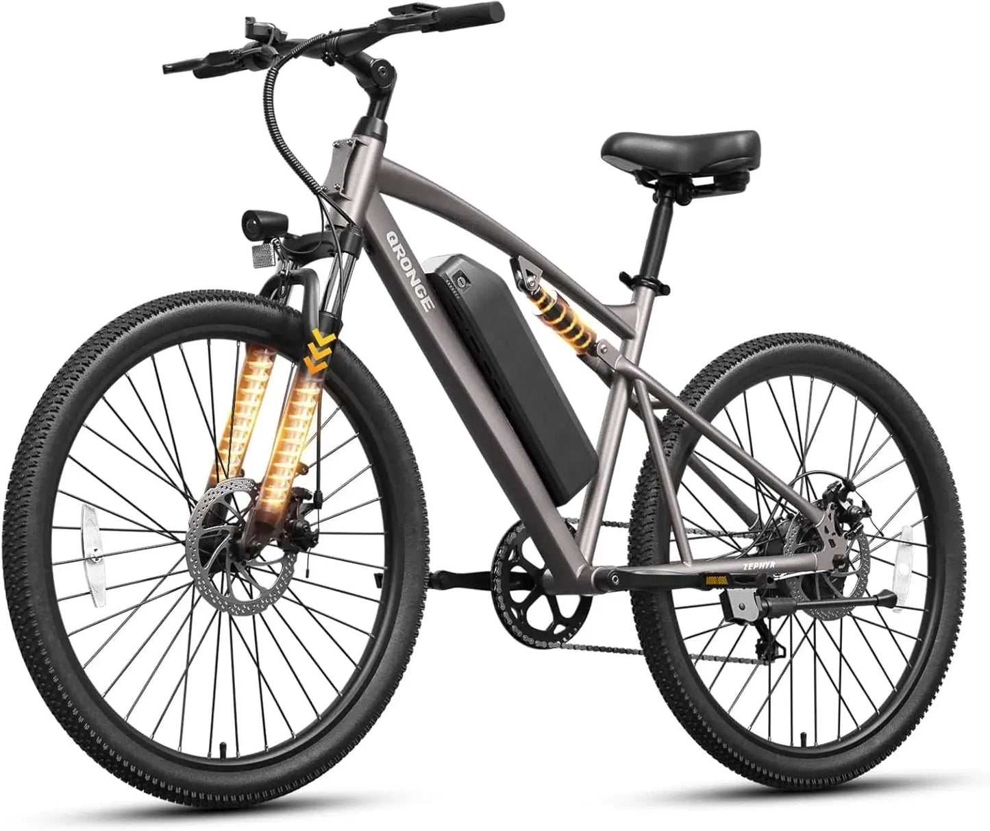 QRONGE Zephyr Electric Bike for Adults 1000W Peak Motor 486Wh Battery Mountain Electric Bicycle 26'' Tire Full Suspension E-bike by Beastly Survival Outlet