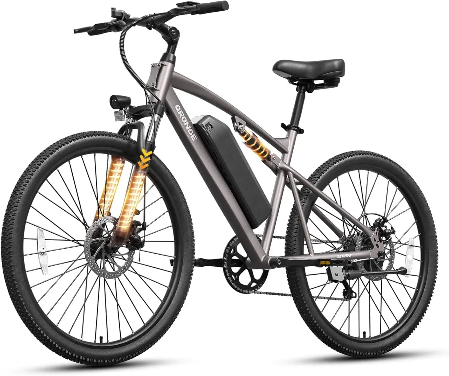 QRONGE Zephyr Electric Bike for Adults 1000W Peak Motor 486Wh Battery Mountain Electric Bicycle 26'' Tire Full Suspension E-bike by Beastly Survival Outlet
