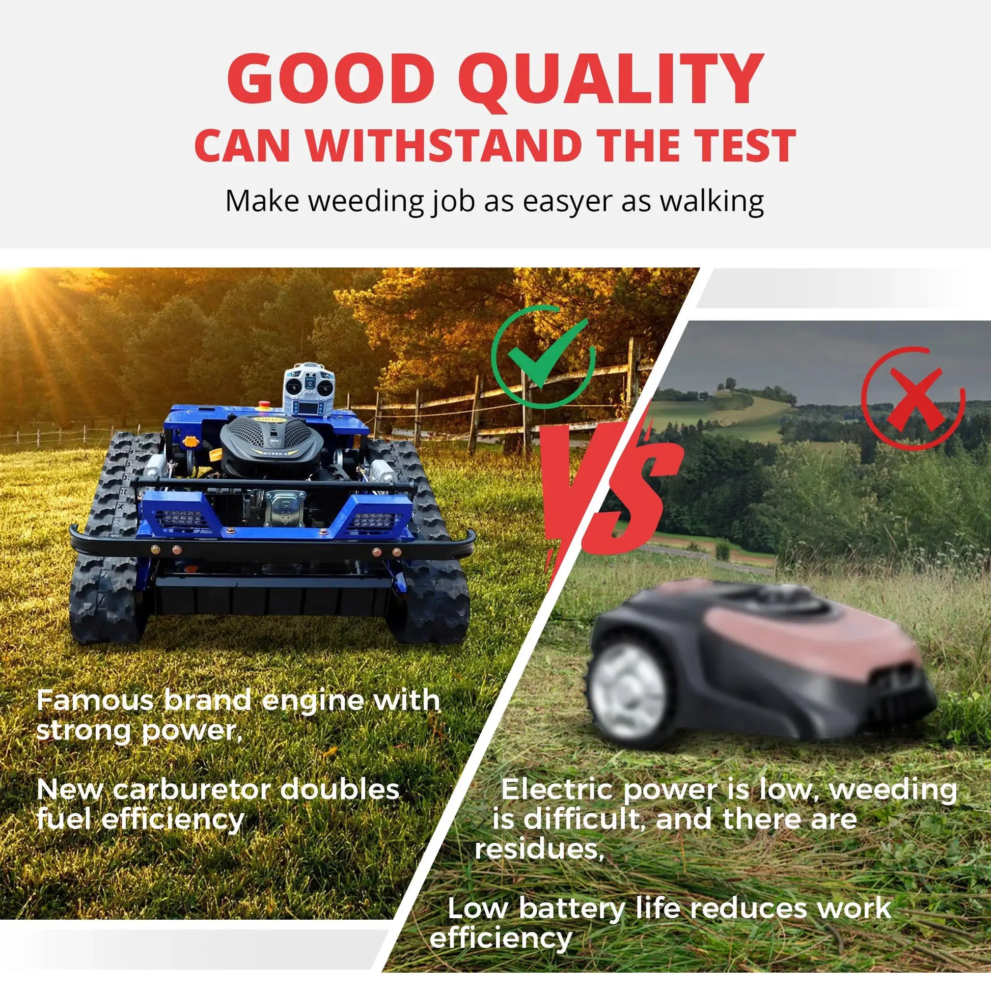 R550 Smart Remote Lawn Mower 170KG Heavy Machine 45° Climb Long Runtime CE Certified US Stock Free Delivery by Beastly Survival Outlet