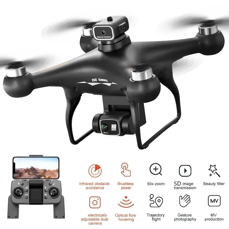 S116 Max Drone with 3 Batteries 8K Dual Camera and Obstacle Avoidance
