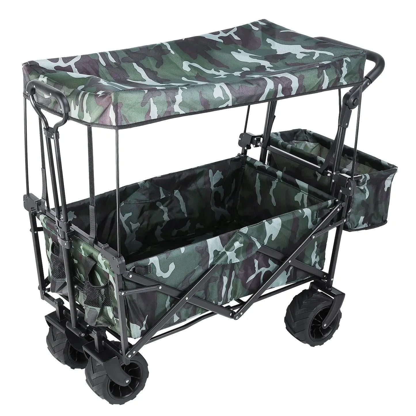 262L Collapsible Garden Cart With Removable Canopy 115kg