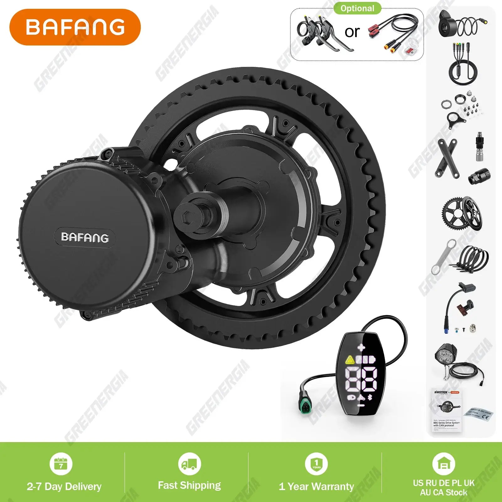 Bafang 750W 48V Motor Kit Complete Set Electric Bike Middle Drive 8fun BBS02 BBS02B eBike Conversion Kit Central Bicycle Engine by Beastly Survival Outlet