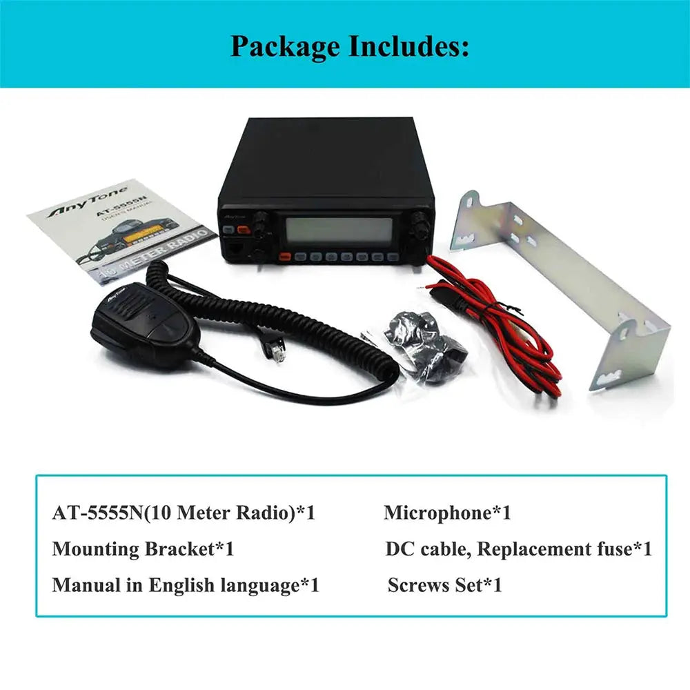 AnyTone AT5555N II 28 29MHz 10 Meter Mobile Radio 40 Channel by Beastly Survival Outlet