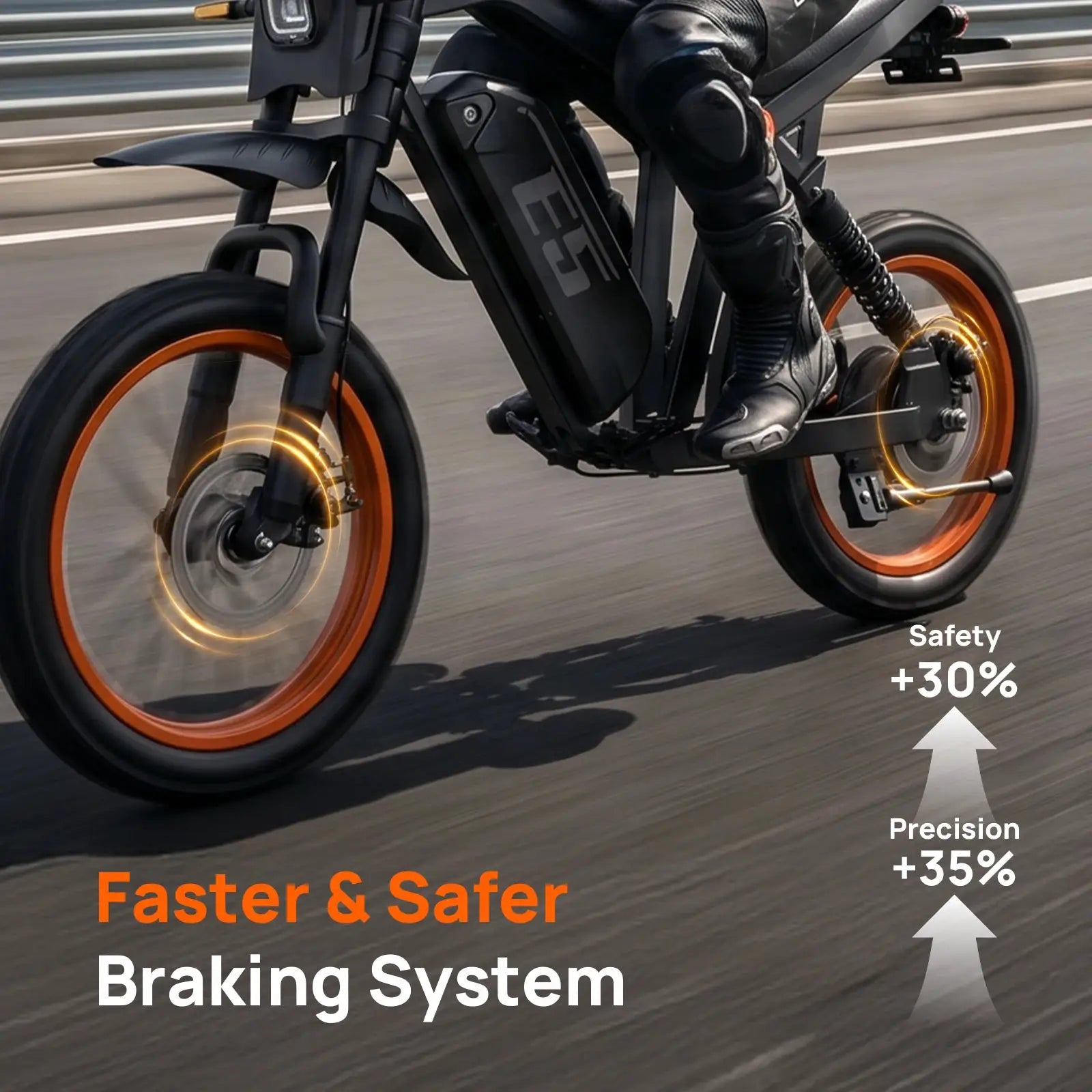 URLIFE Electric Motorcycles Peak 1500W All-terrain Off-road Tires 48V 20AH Removable Battery 32MPH 50-Miles Range Electric Off-road Bike For Adults by Beastly Survival Outlet