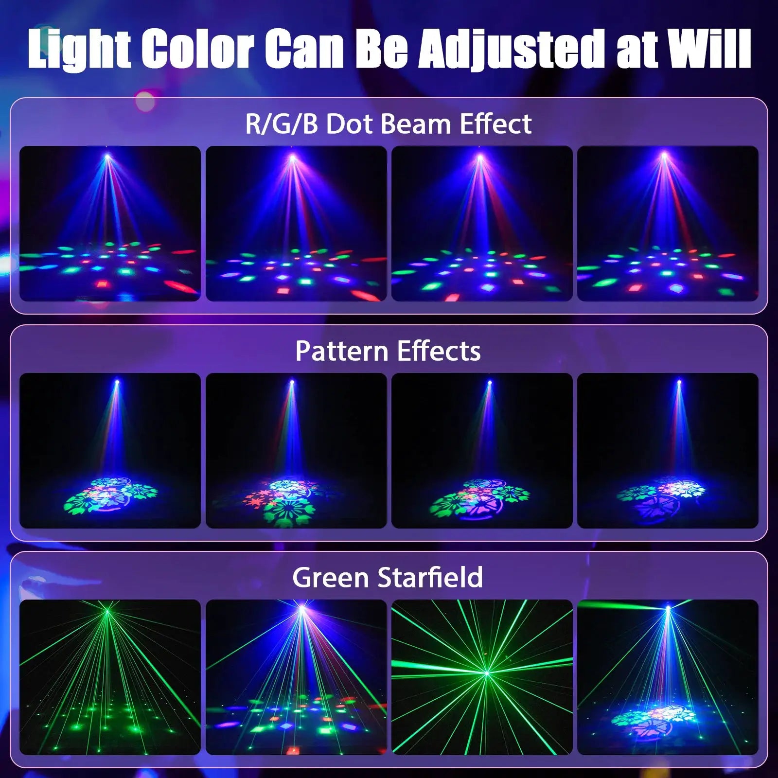 U'King Mini 30W Beam Pattern Moving Head Light RGB DMX Sound Activated Strobe Effect Stage Light for DJ Disco Party Christmas by Beastly Survival Outlet