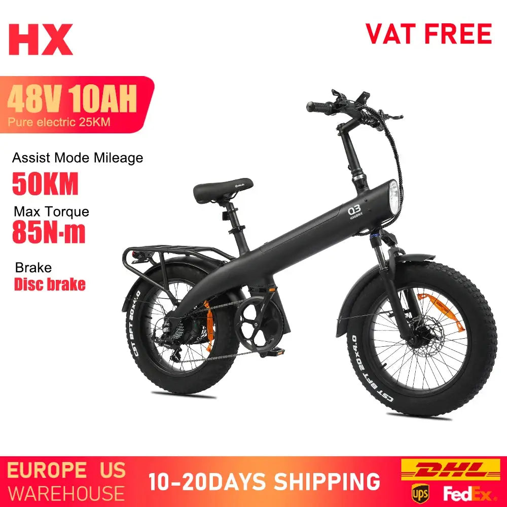 HX Q3 E Bike Electric Bike 48V 20AH Adult E Bike 20Inch Tire Off-Road Fatbike City Electric Bicycle Mountain E Bikes by Beastly Survival Outlet