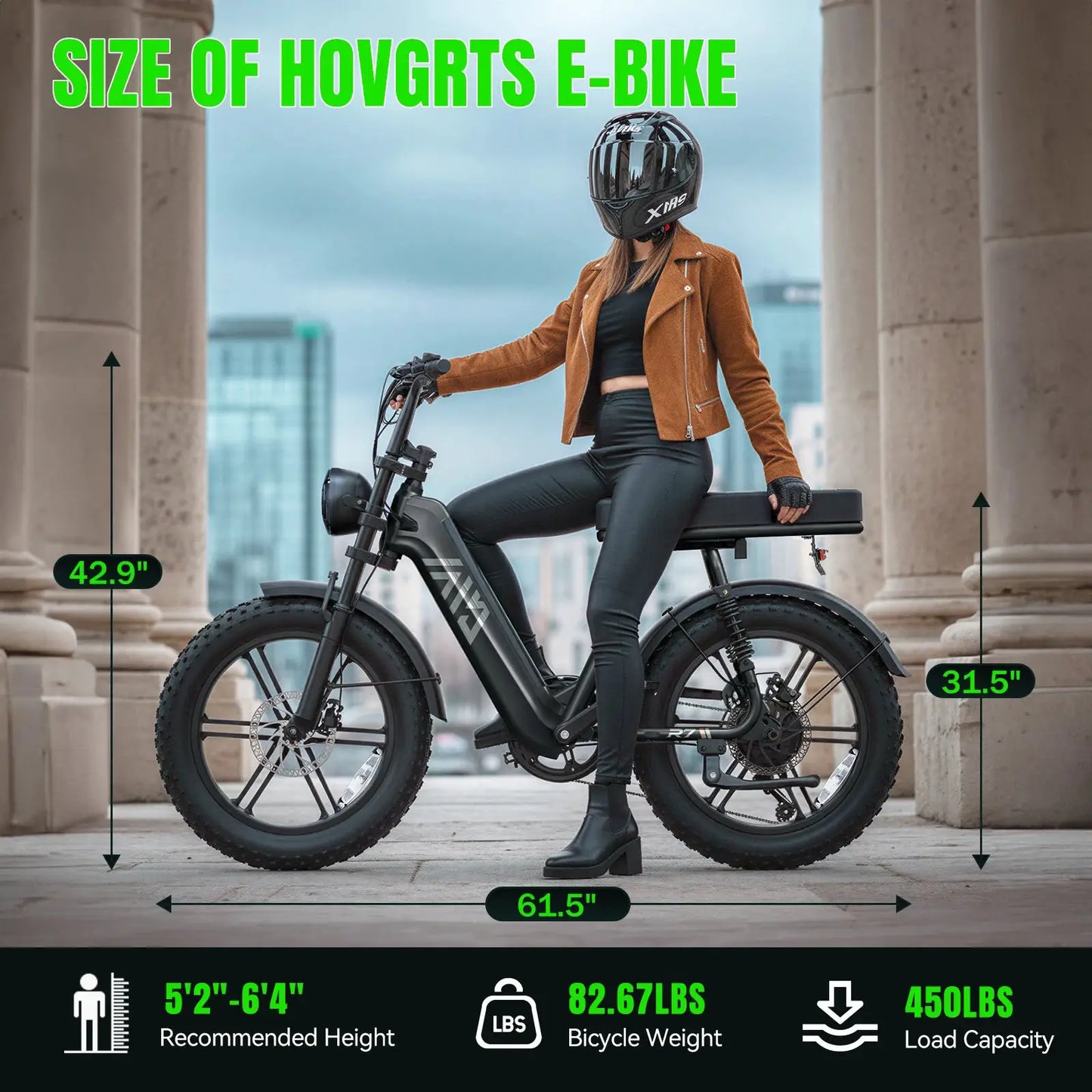 TST 1500W Electric Bike, 48V 15Ah, 28 MPH, 60 Miles Range, 20" Fat Tires, Rear Seat by Beastly Survival Outlet