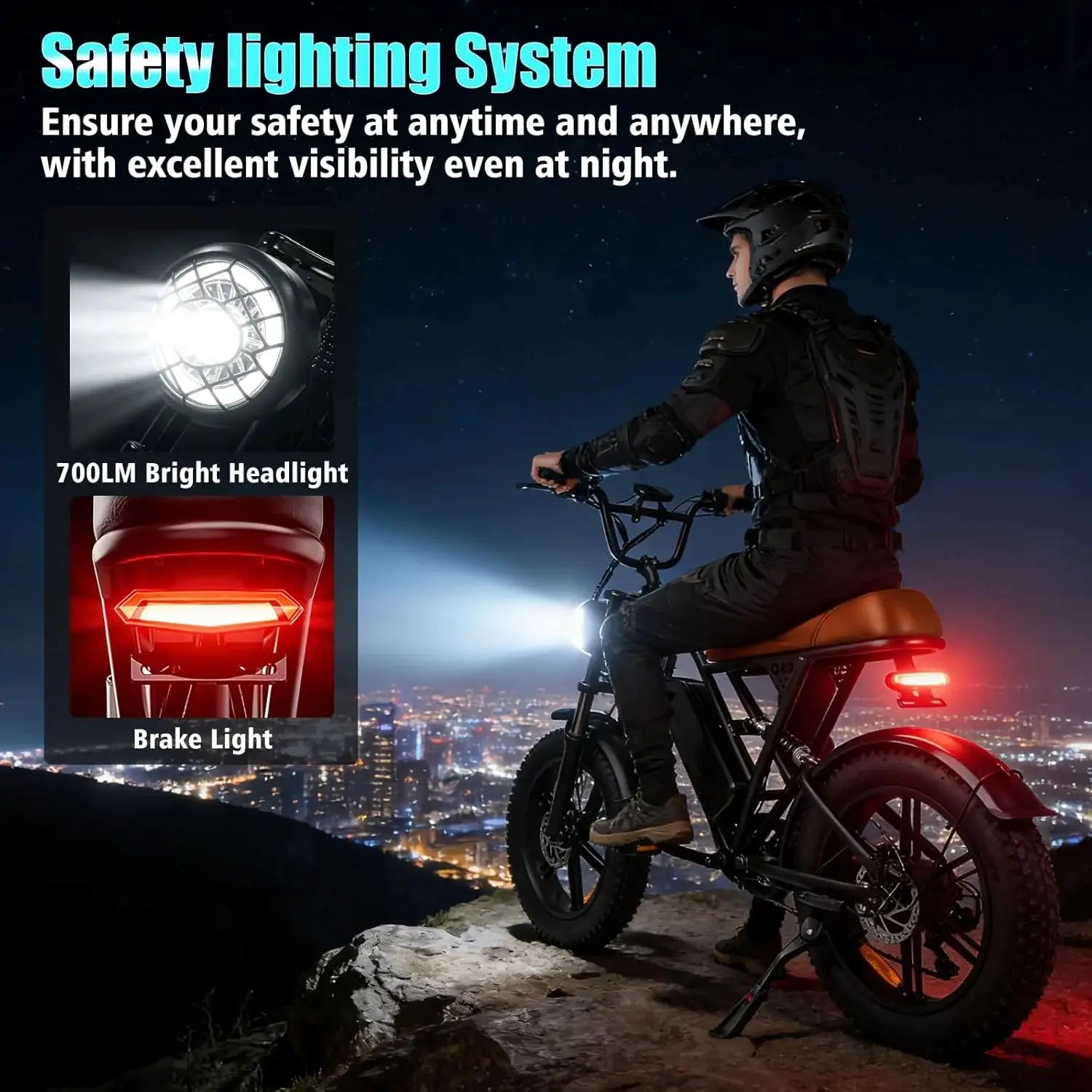 1500W Peak Fat Tire Electric Bike 20"x4.0 Off-Road E-Bike 65 Mile Range Removable Battery Electric Bicycle by Beastly Survival Outlet