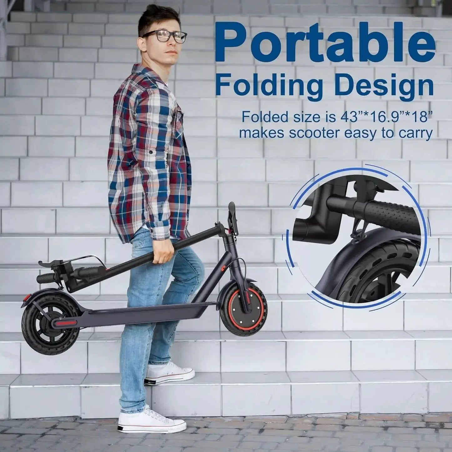 AOVOPRO LADPED LP60 Electric Scooter 350W 19mph Max Speed 8.5inch tire Folding Electric Scooter 16miles Max Range for Adult by Beastly Survival Outlet