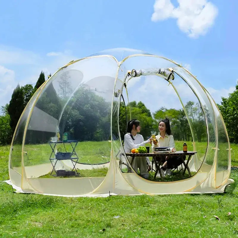 Transparent Mushroom Dome Tent 4 To 8 People Outdoor Camping by Beastly Survival Outlet