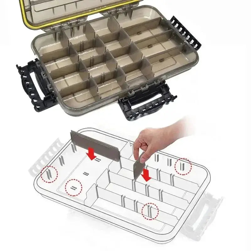 Large-Capacity Waterproof Fishing Tackle Box Fishing Accessories Tool Storage Box Fish Hook Fake Bait Storage Box Fishing Suppli by Beastly Survival Outlet