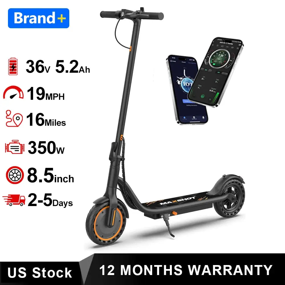 2026 New 8.5‘’ Electric Scooter Solid Tire 350W 19mph APP Smart Control 4 Speed Modes Foldable E-Scooter 16miles Max Range for Campus Commuting by Beastly Survival Outlet