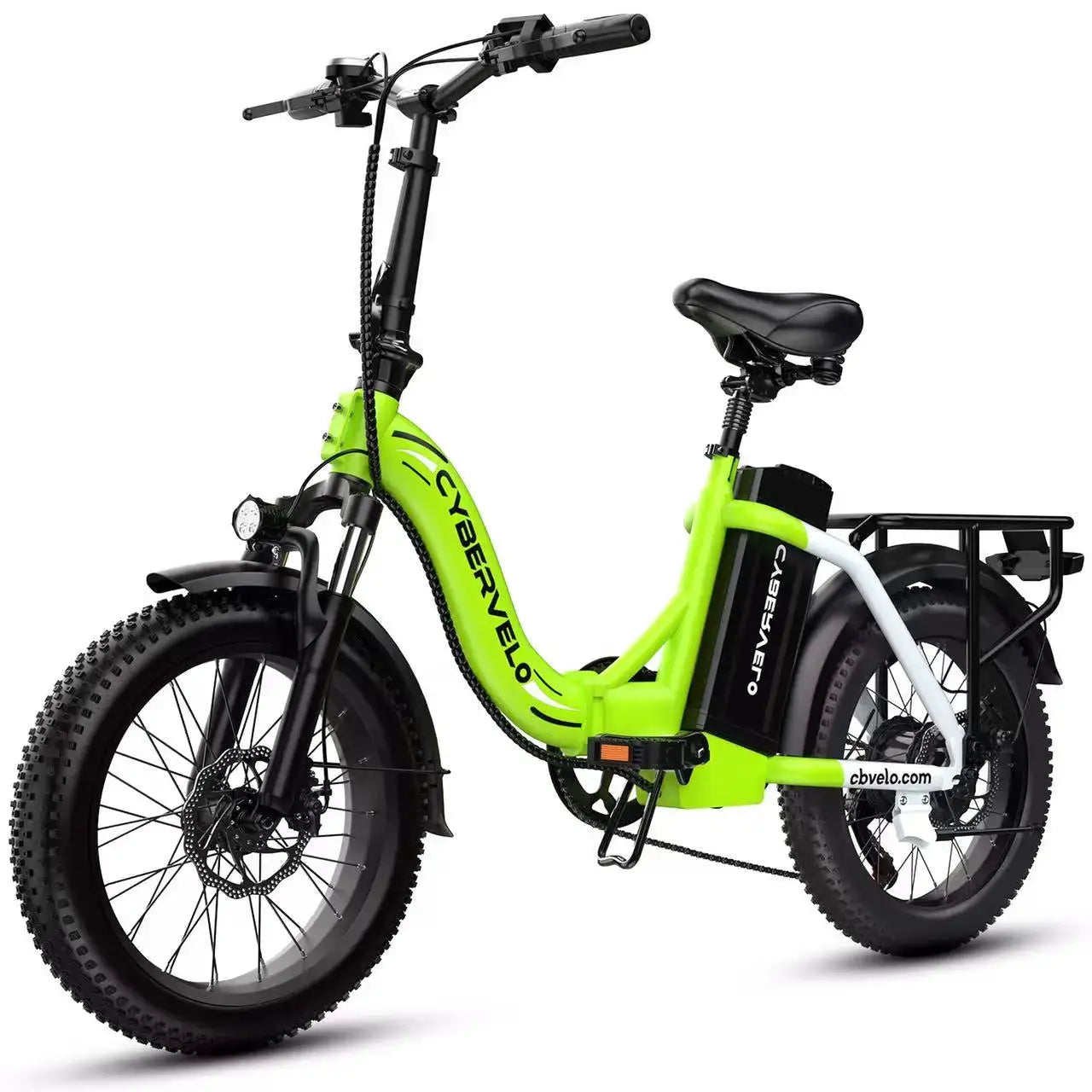 Cybervelo 1000W Electric Bike for Adults 48V 20.8Ah Large Removable Battery Foldable 20 Inch Fat Tire Urban Commuting Mars700 by Beastly Survival Outlet