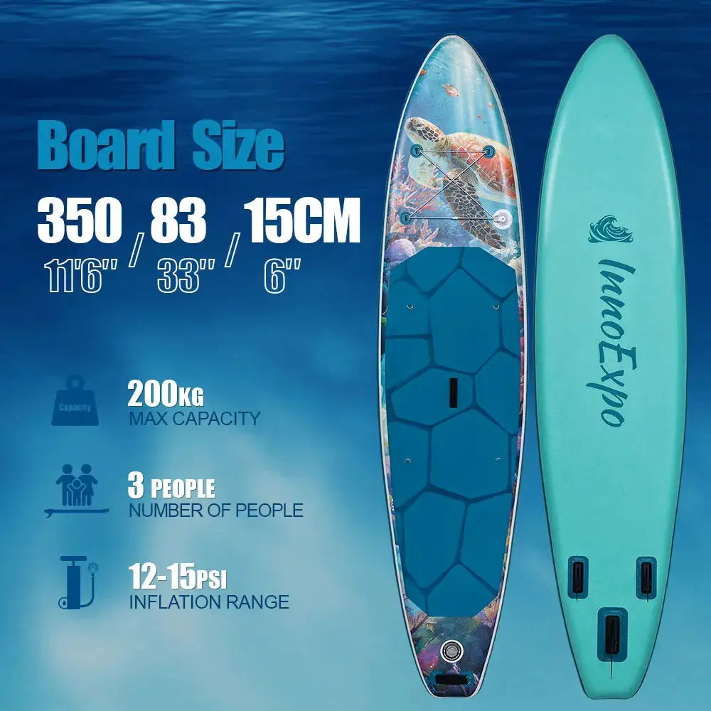 InnoExpo Stand Up Paddle Board Inflatable Surfboard Surf Sup Board Non-Slip Water Sport Paddleboard with Accessories by Beastly Survival Outlet