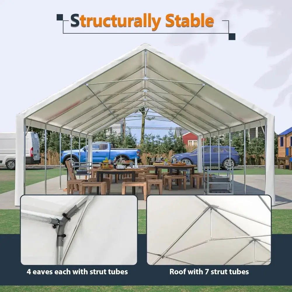 20x40ft Outdoor Heavy Duty Party Tent, Carport Wedding Event Shelter, Large Commercial Canopy with Removable Sidewalls, BBQ Wedd by Beastly Survival Outlet