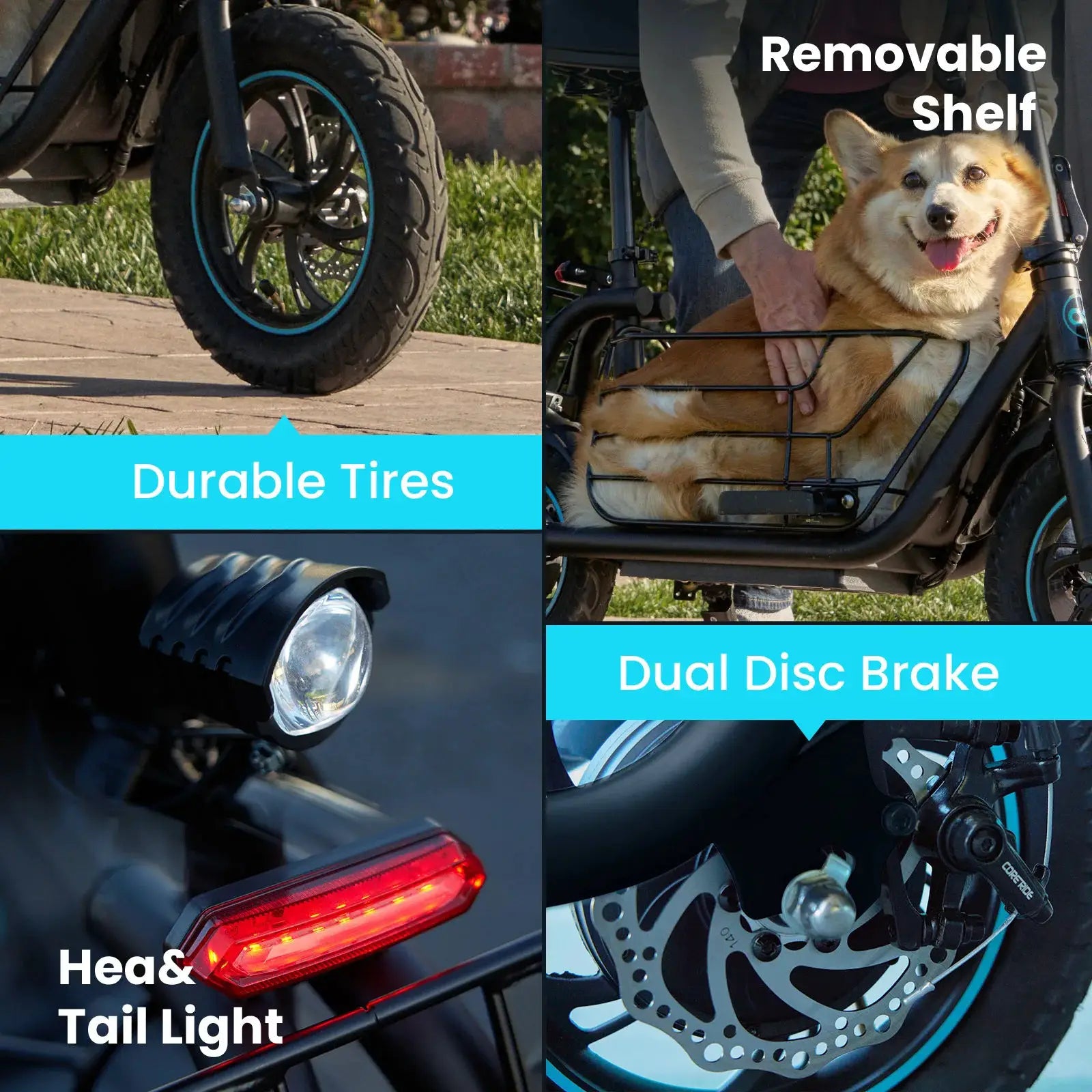 Gyroor Electric Scooter with Basket for Pet, 3 Riding Modes Foldable Electric Scooter for Adults - up to 20 Miles 18.6MPH by Beastly Survival Outlet