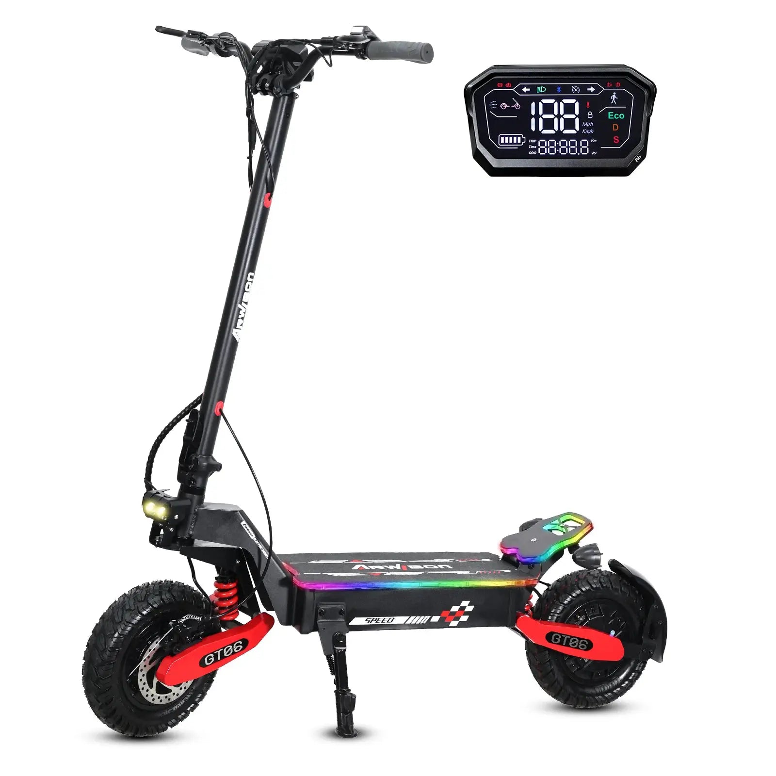 Arwibon GT06Plus Adult Electric Scooter,Speed up to 35MPH, 52V23.4AH ,11 Inch Off-Road Tires, Foldable Sports Commuter E-Scooter by Beastly Survival Outlet