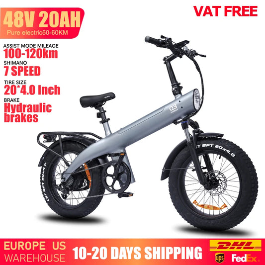 HUANCI Q3 Off Road Electric Bike Fat Tire Ebike 48V 20Ah Pro