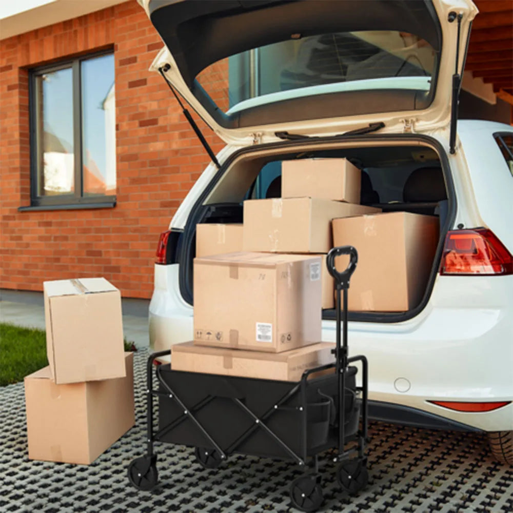 Foldable Garden Wagon Cart Portable Trolley for Beach and Shopping