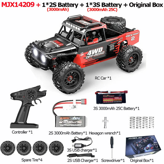 MJX 1 To 14 Brushless RCCar 4WD Off Road Truck 2 4G Hyper Go