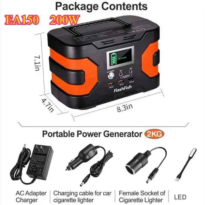 Portable Power Station 1000W Solar Generator For Camping USB