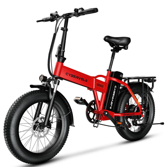 Cybervelo 1000W Peak Electric Bike for Adults Foldable 28+MPH 80Miles Removable Battery Fat Tire Off-road E-bike EK4 EK5 Mars700 by Beastly Survival Outlet
