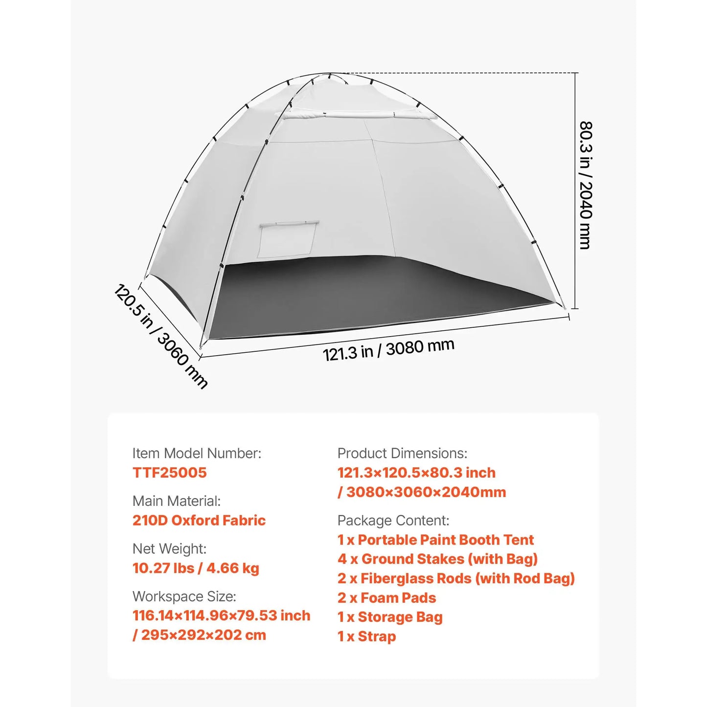 SucceBuy Portable Paint Booth Tent Painting Tent Station Spray Shelter w Built-in Floor Large Space Oxford Spray Painting Tents by Beastly Survival Outlet