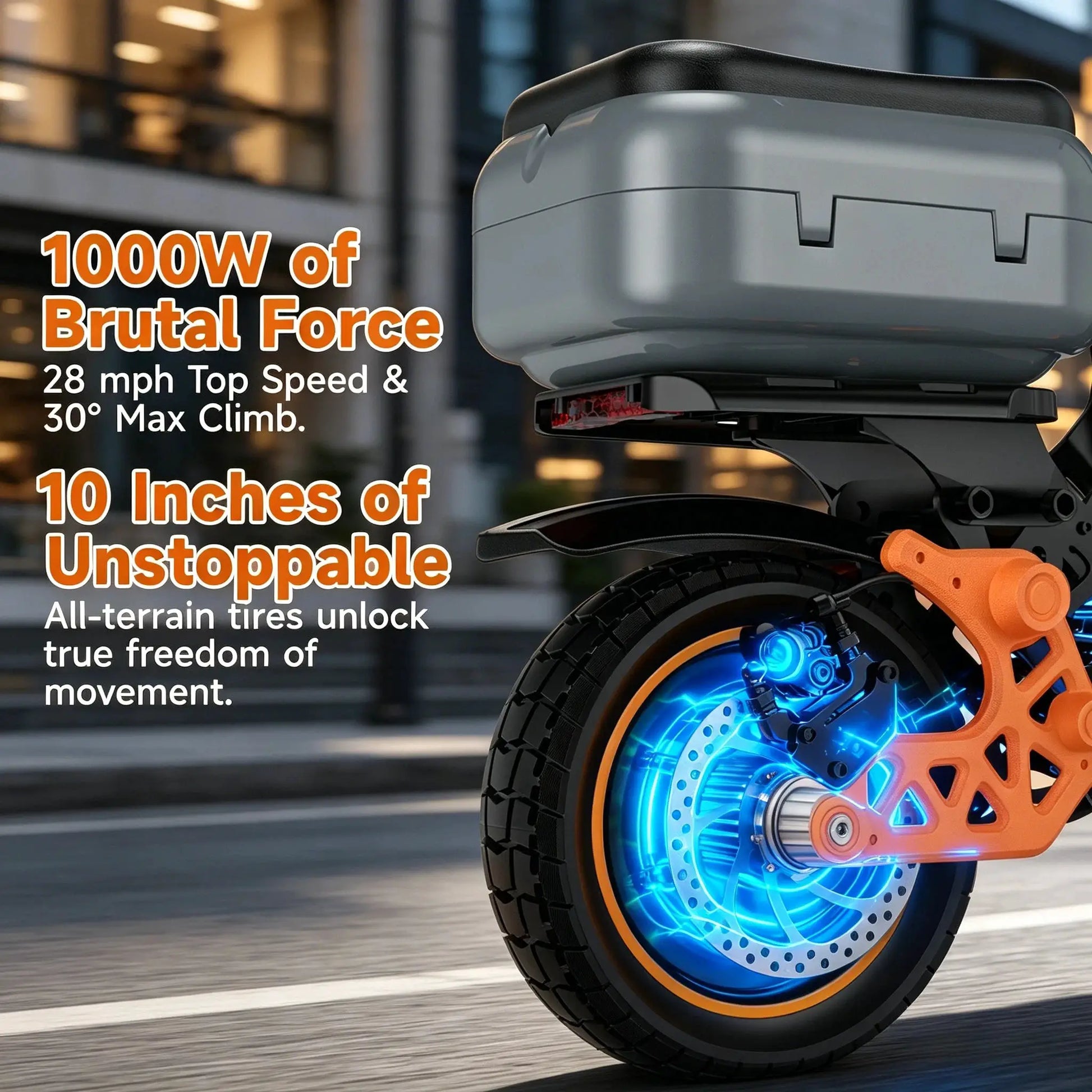 Electric Scooter for Adults, 1000W Motor, 48V 18.2Ah Battery, Foldable Commuter E Scooter, 10' Tires, Long Range Electric Scooter(18.2Ah Battery) by Beastly Survival Outlet