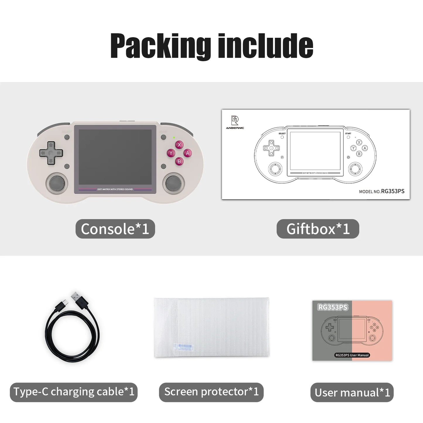 Anbernic RG353P Retro Handheld Console With 3.5 Inch IPS