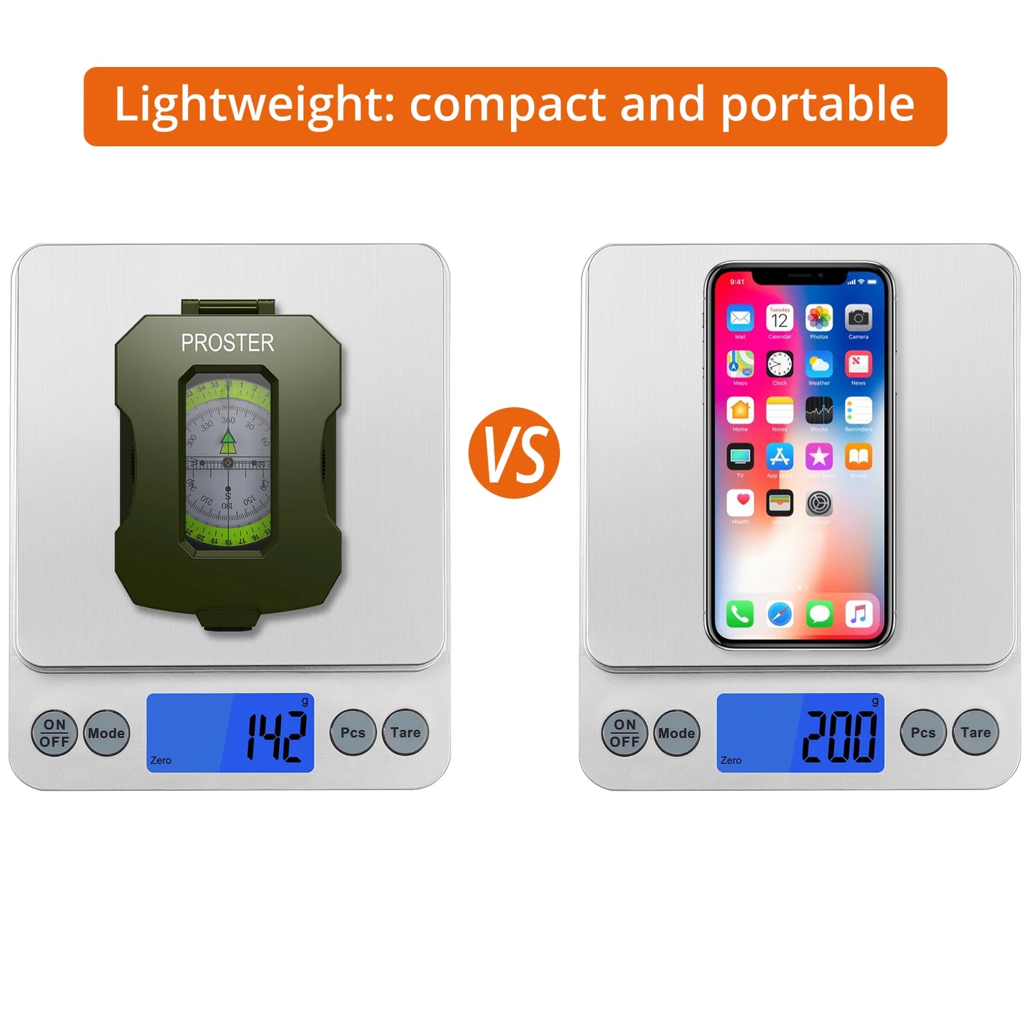 IP54 Waterproof Hiking Compass Slope Sighting Clinometer Pro