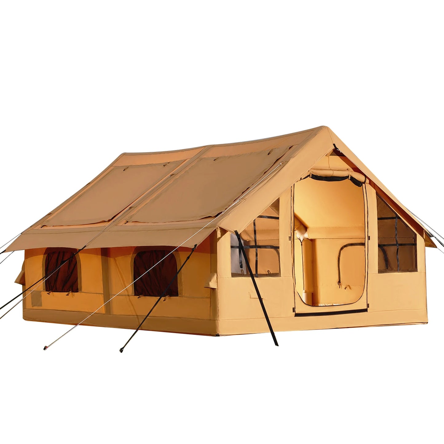 SucceBuy Inflatable Camping Tent With Skylight Mesh Windows