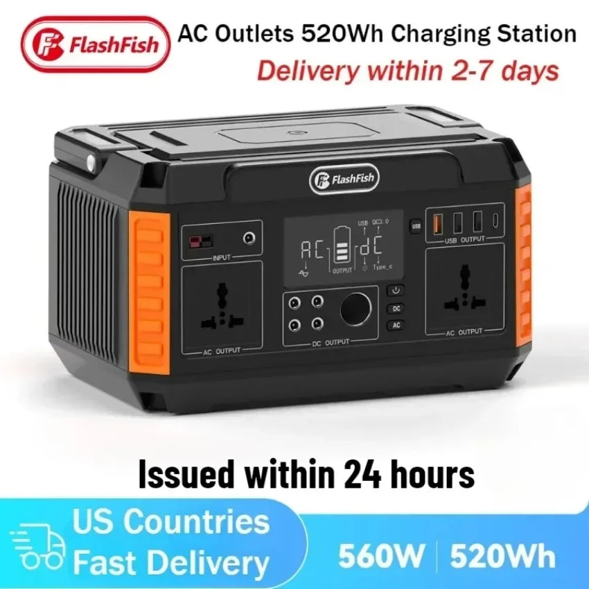Portable Power Station 1000W Solar Generator For Camping USB