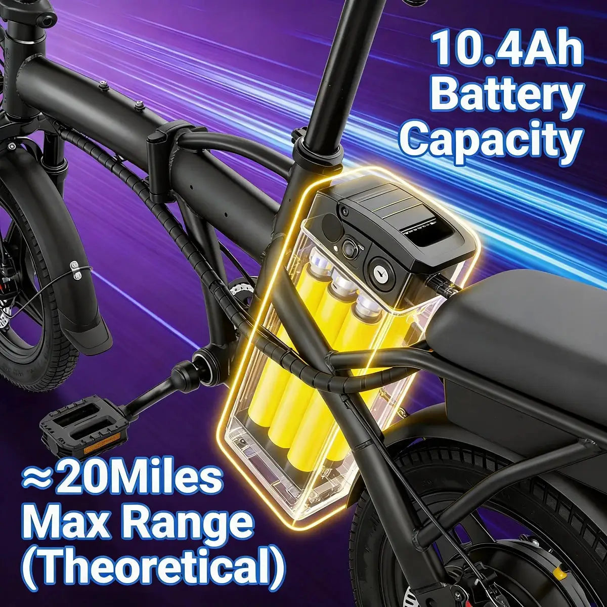 T5 Lightweight Folding Electric Bike for Adults 48V 750W Peak Power 20MPH 18-22 Miles Range 14Inch Disc Brake Commuter E-bike by Beastly Survival Outlet