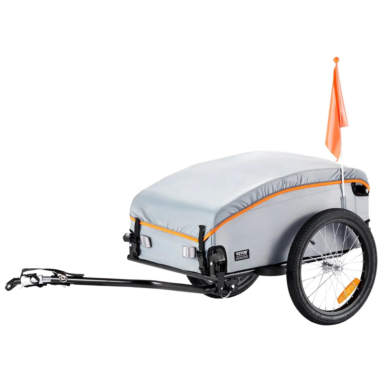 SucceBuy 100lbs Bike Cargo Trailer Foldable Bicycle Wagon Cart with Waterproof Cover & Safe Reflectors Fits 22"-28" Bike Wheel by Beastly Survival Outlet
