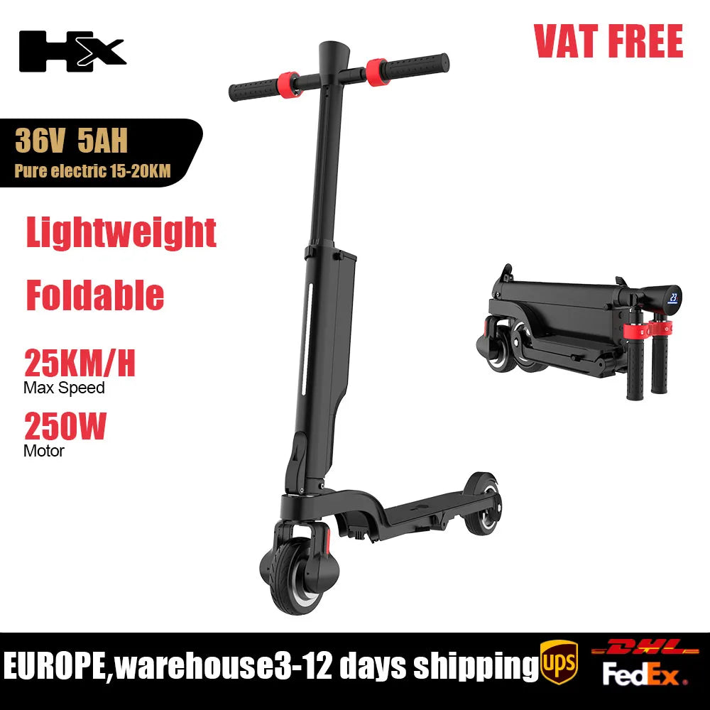 HX X6 Electric Scooter Adult 350W 7.5AH 36V 25KM/H Foldable Electric Kick E Scooter 5.5 inch Wheel EScooter For Adult Children by Beastly Survival Outlet