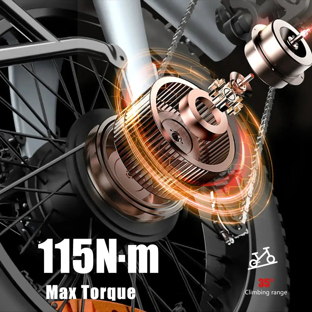 HX Q3 E Bike Electric Bike 48V 20AH Adult E Bike 20Inch Tire Off-Road Fatbike City Electric Bicycle Mountain E Bikes by Beastly Survival Outlet