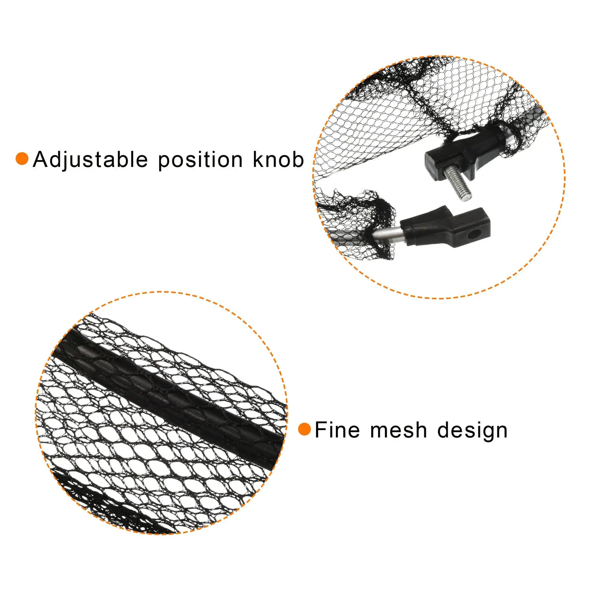 Folding Fishing Net Round Extend to 4.9ft Aluminium Alloy Telescopic Landing Pole Handle with M8 Thread for Freshwater Saltwater by Beastly Survival Outlet
