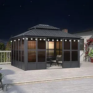 Six By Eight Foot Hardtop Grill Gazebo For Patio Shelter Pro