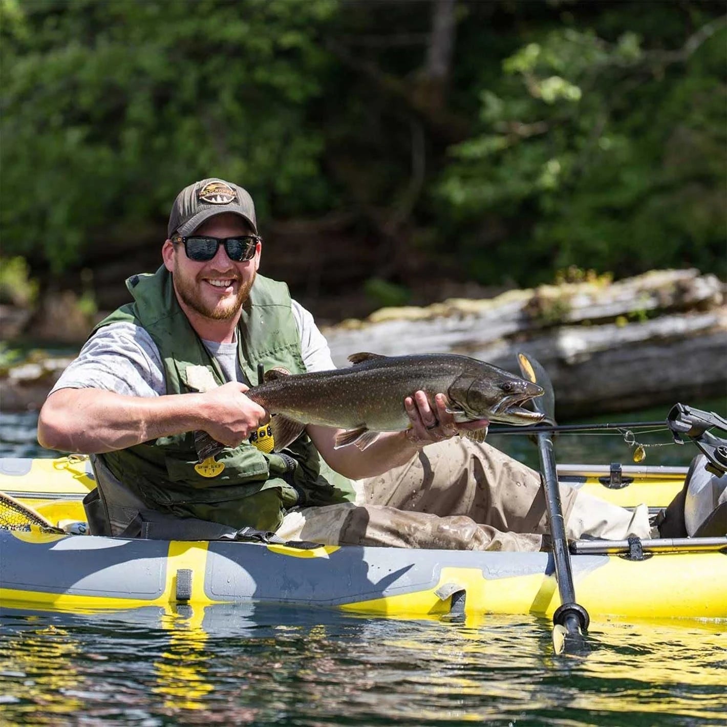 Beastly Angler Inflatable Fishing Kayak With Rod Holders Kit