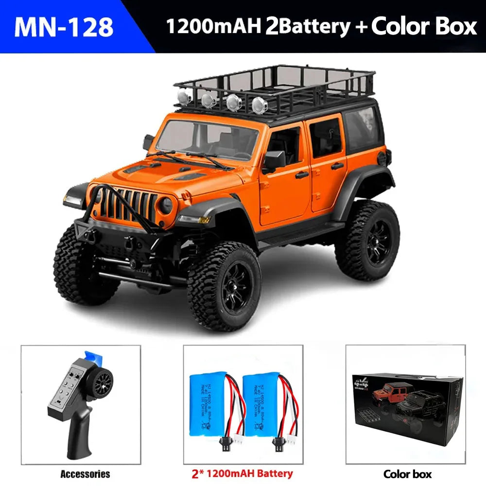 MN128 Twelfth Scale RC Crawler With LED Light 2.4G Vehicle