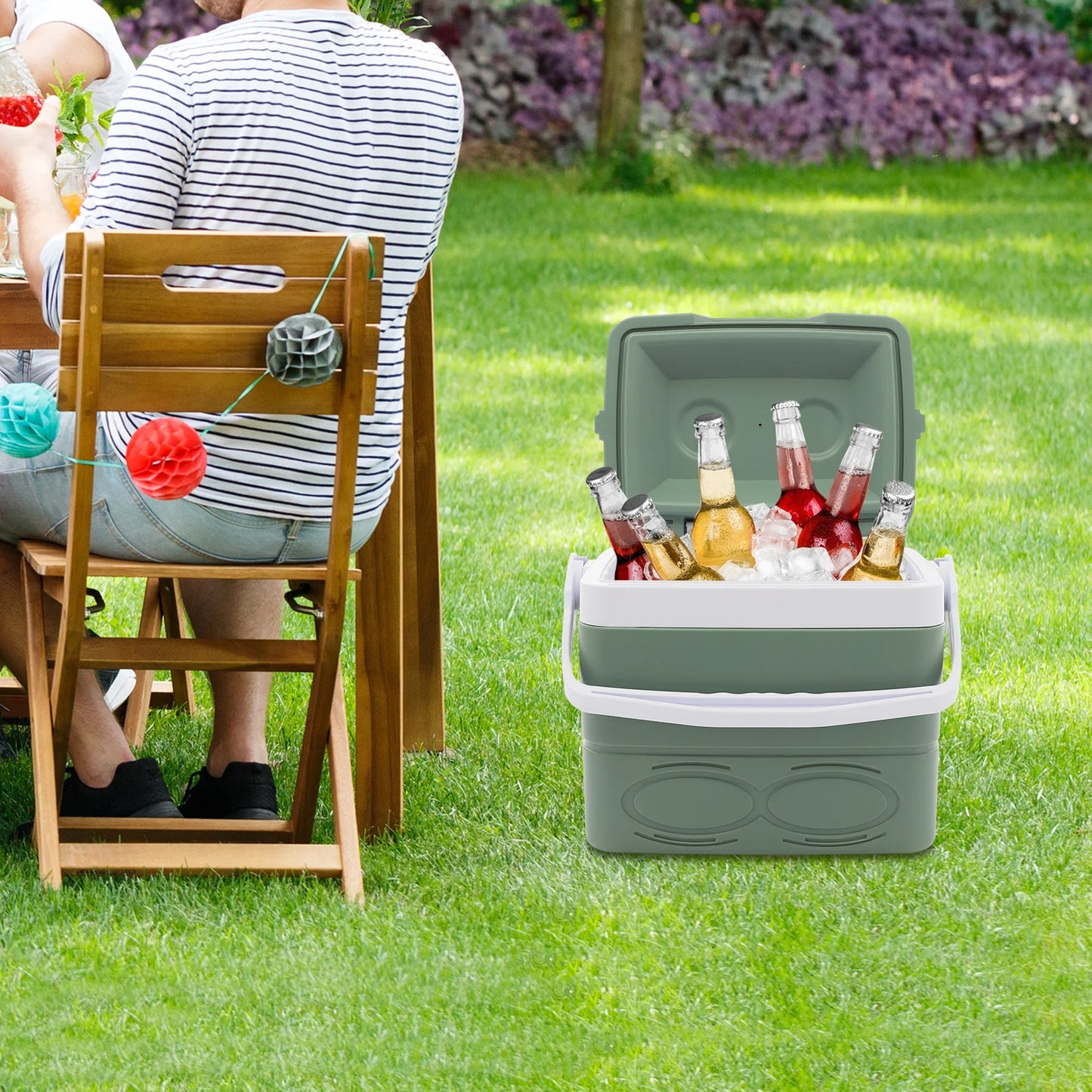 Portable 8.5L Insulated Cooler Box for Camping and Outdoor Fun