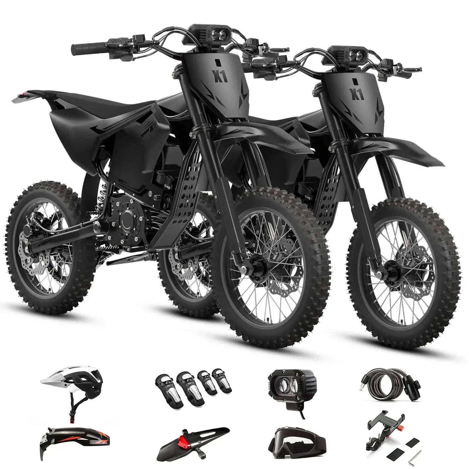 QRONGE X1 Spark Electric Dirt Bike for Teens Adults 4500W Peak Electric Motorcycle 60V 28.8Ah E-Dirt Bike 60 Mile Range E-Bike + 1 Year Warranty by Beastly Survival Outlet