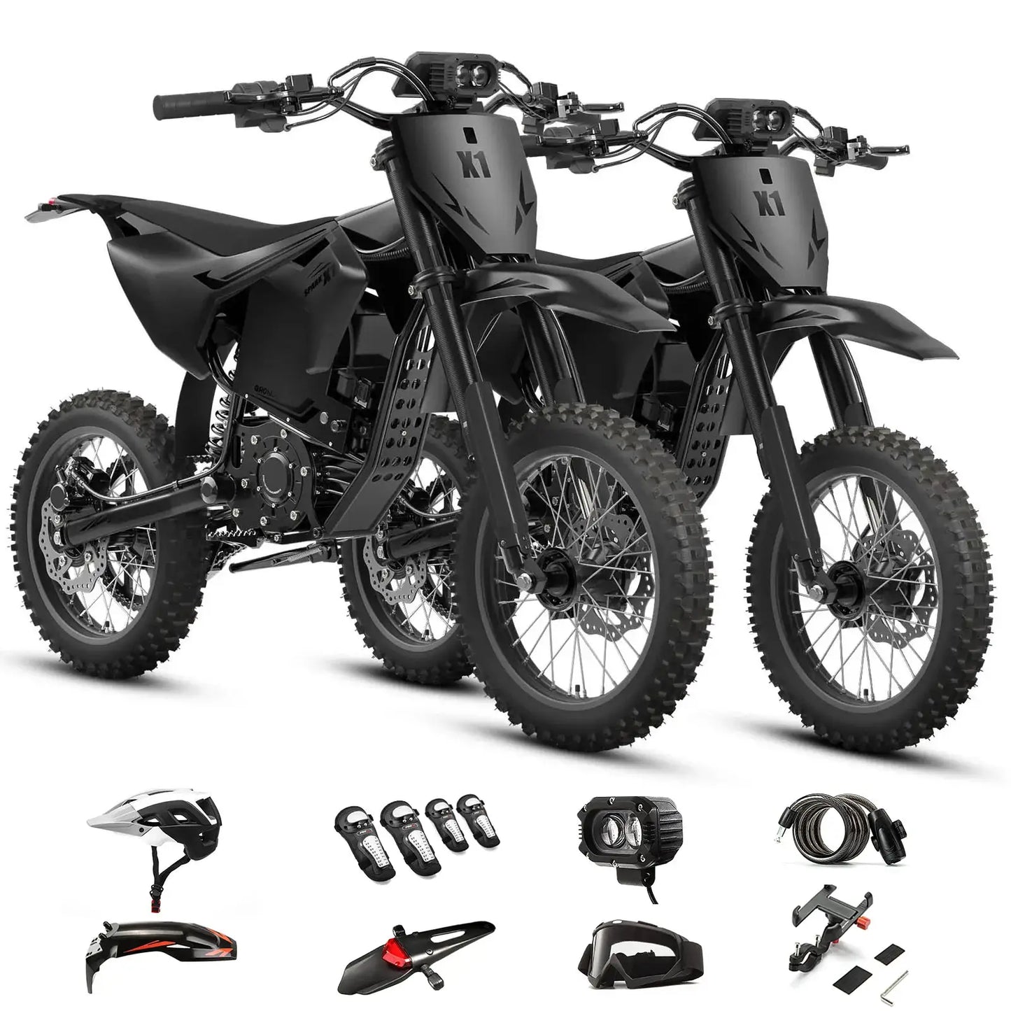 QRONGE X1 Spark Electric Dirt Bike for Teens Adults 4500W Peak Electric Motorcycle 60V 28.8Ah E-Dirt Bike 60 Mile Range E-Bike + 1 Year Warranty by Beastly Survival Outlet