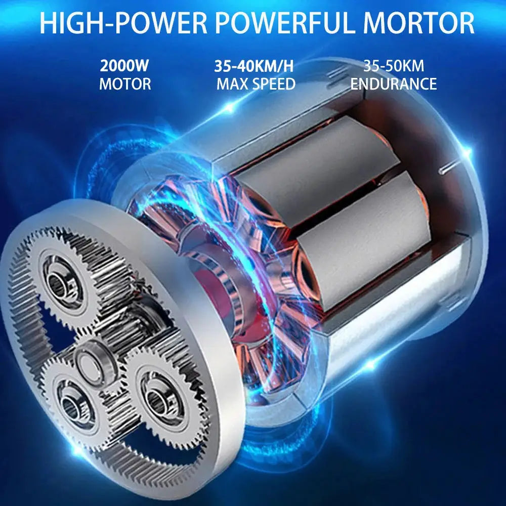 Adult Electric 3 Wheel Scooter 2000W Motor Max Speed 35-45KM/H Max Load 250KG 18 Inch Off road Fat Tire Electric Scooter by Beastly Survival Outlet