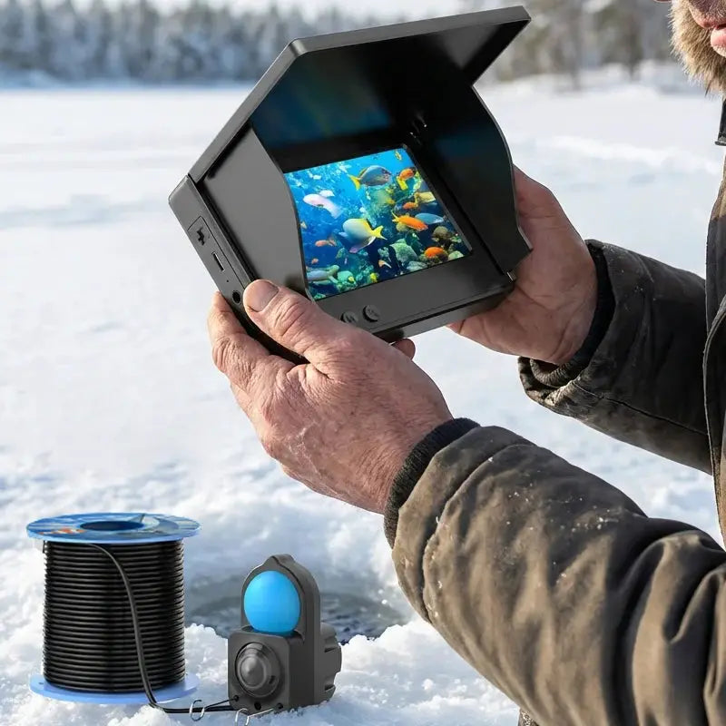 Fish Finder IP68 Waterproof Underwater Fishing Camera With Monitor Portable With Night Vision & Depth Finder For Ice Lake Sea by Beastly Survival Outlet