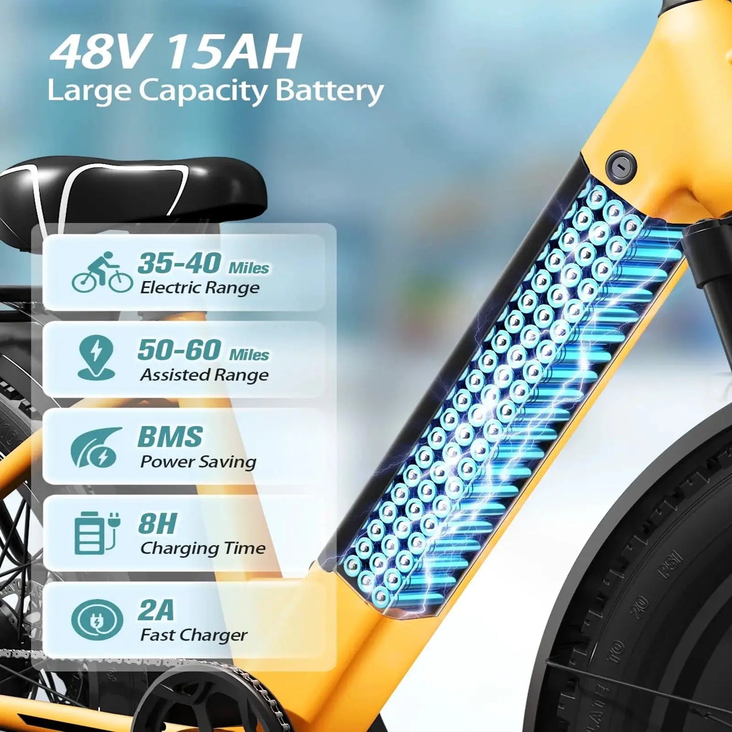 PUCKIPUPPY Samoyed Electric Bike 960W Peak 28MPH Commuter E-Bike All Terrain 26" Fat Tire Electric Bicycle with 2-Year Warranty by Beastly Survival Outlet