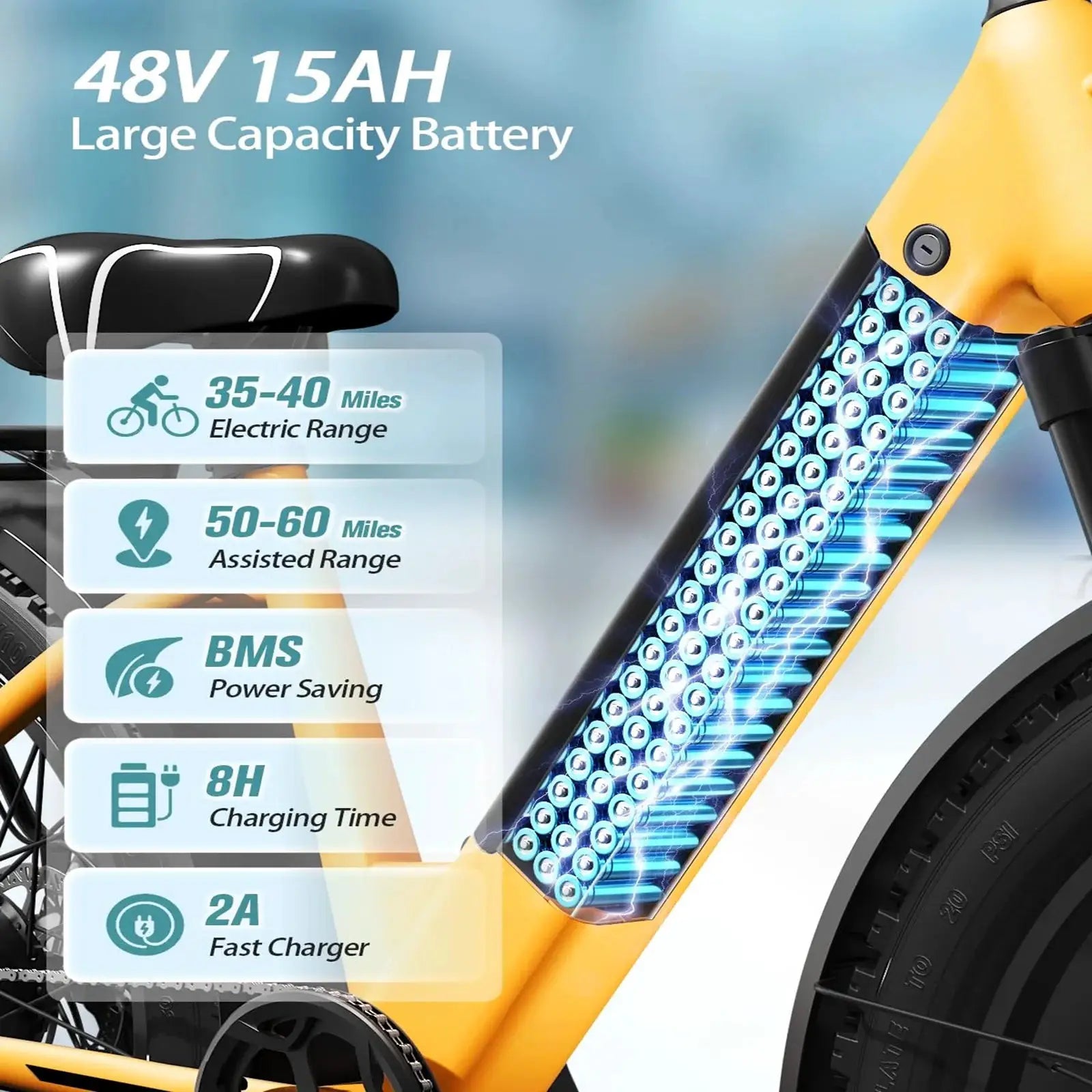 PUCKIPUPPY Samoyed Electric Bike 960W Peak 28MPH Commuter E-Bike All Terrain 26" Fat Tire Electric Bicycle with 2-Year Warranty by Beastly Survival Outlet