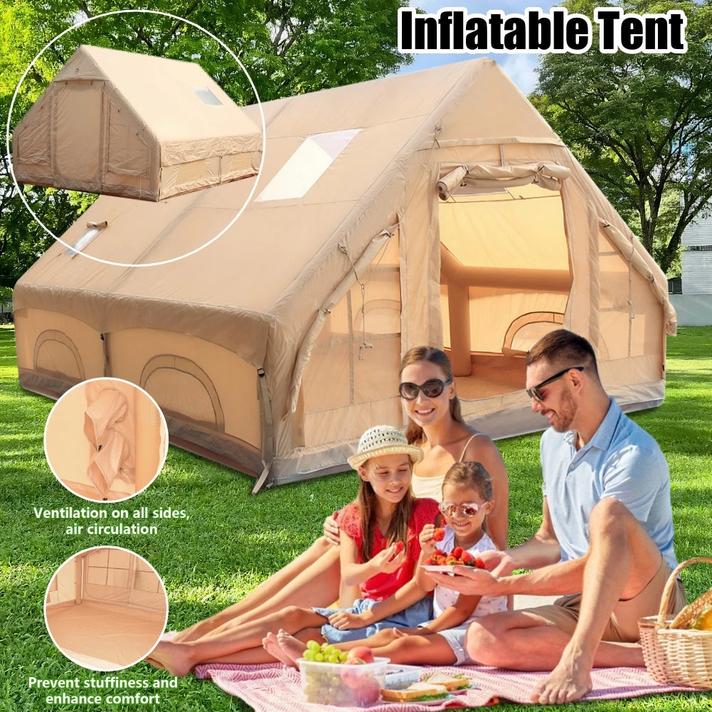 Foldable Four Seasons Air Tent For Family Camping With Pump