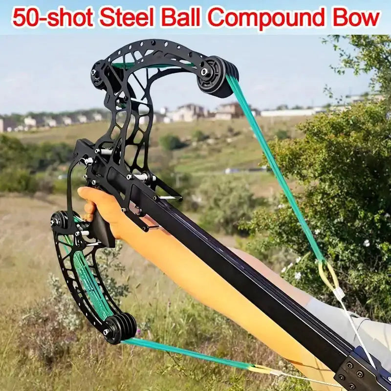 High Precision Mechanical Pulley Bow New Type Composite Steel Ball Bow Dual Purpose Adult Outdoor Sports Slingshot by Beastly Survival Outlet