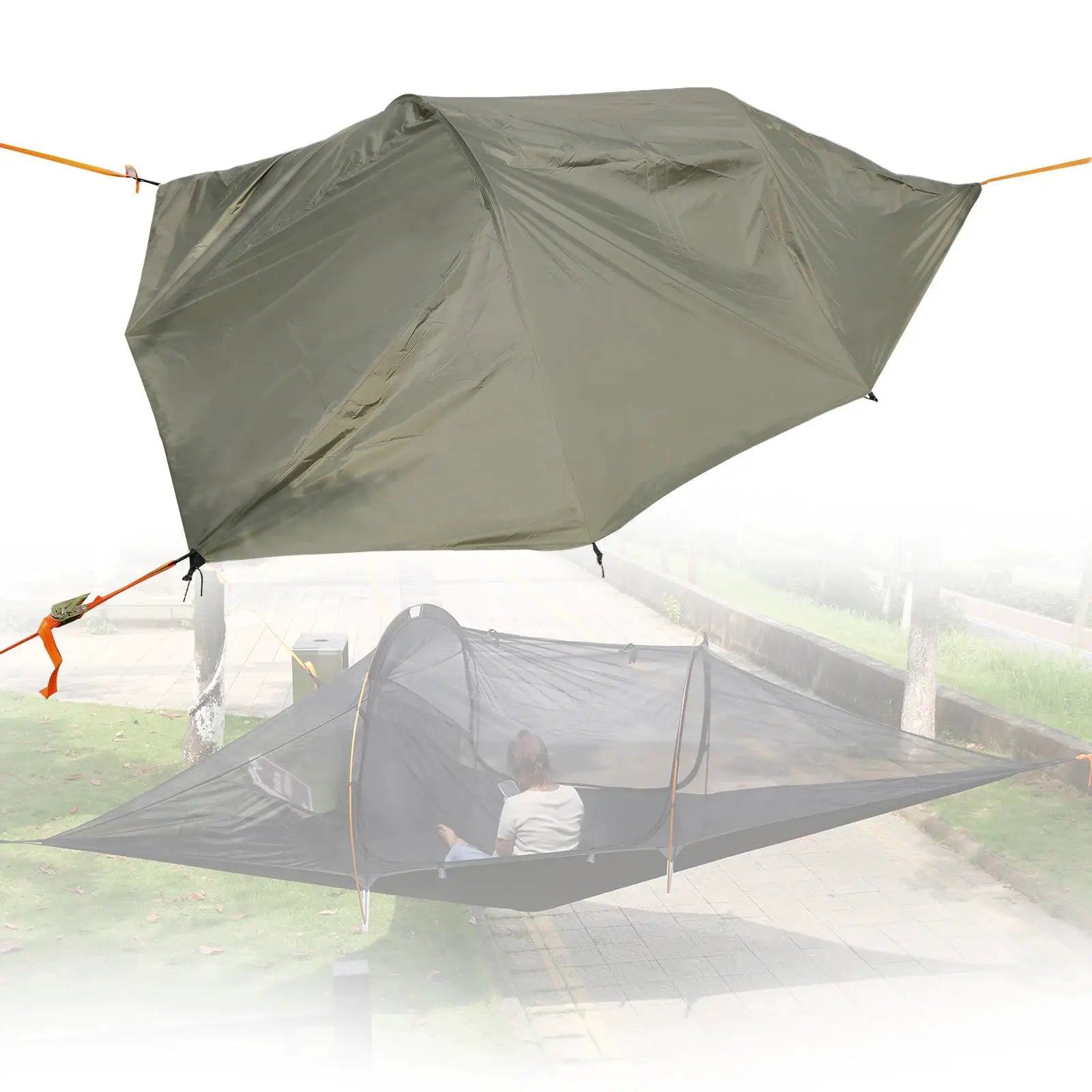 2 Person Tree Tent Hammock With Mosquito Net And Rainfly Pro by Beastly Survival Outlet